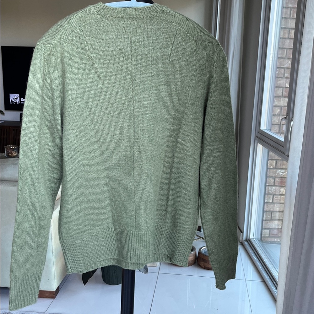 Rag & Bone olive - army green cashmere Crewneck Huxley Sweater size XS - Picture 2 of 6